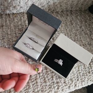 Dazzling Silver and Gold Ring Set